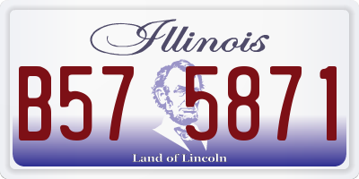 IL license plate B575871