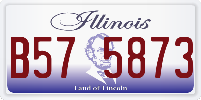 IL license plate B575873