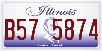 IL license plate B575874