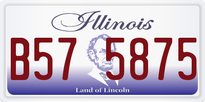 IL license plate B575875