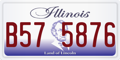 IL license plate B575876