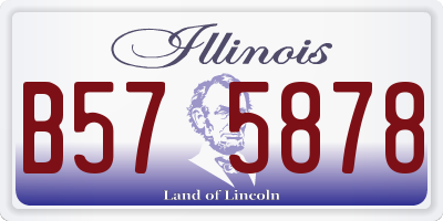 IL license plate B575878