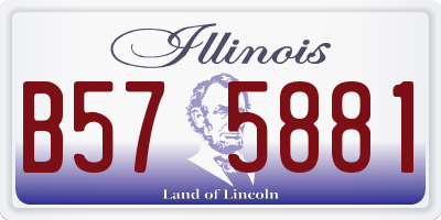 IL license plate B575881