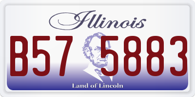 IL license plate B575883