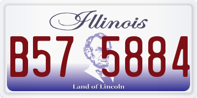 IL license plate B575884