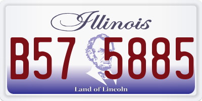 IL license plate B575885