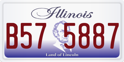 IL license plate B575887