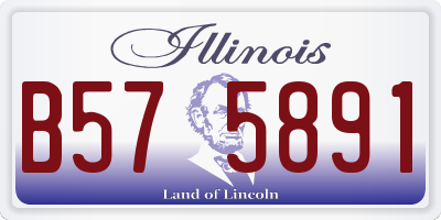 IL license plate B575891
