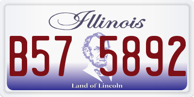 IL license plate B575892