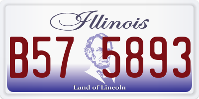 IL license plate B575893