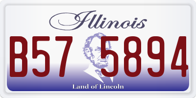 IL license plate B575894