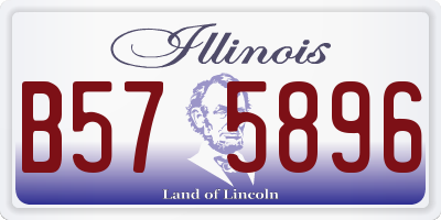 IL license plate B575896