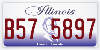 IL license plate B575897