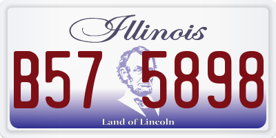 IL license plate B575898