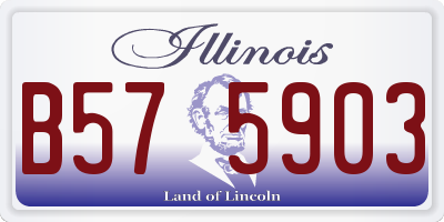 IL license plate B575903