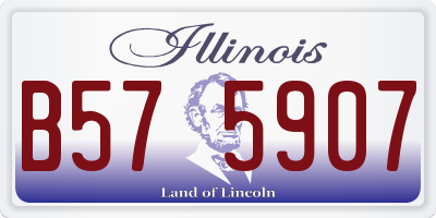 IL license plate B575907