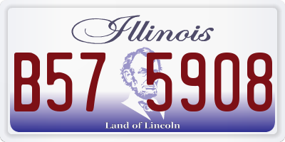 IL license plate B575908