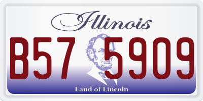 IL license plate B575909