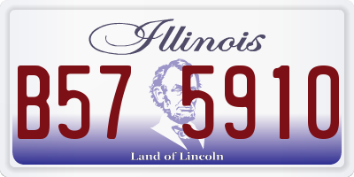 IL license plate B575910