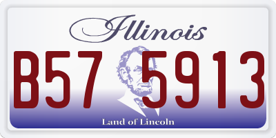 IL license plate B575913