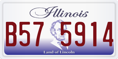 IL license plate B575914