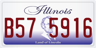 IL license plate B575916