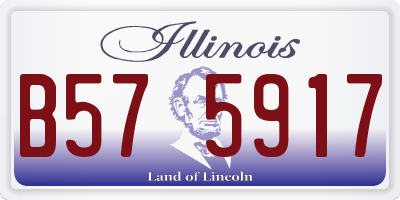 IL license plate B575917