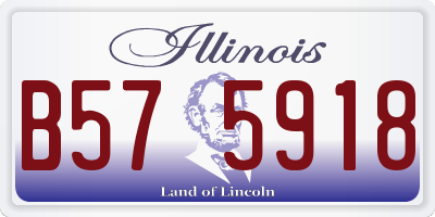 IL license plate B575918