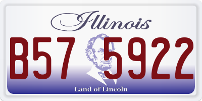 IL license plate B575922