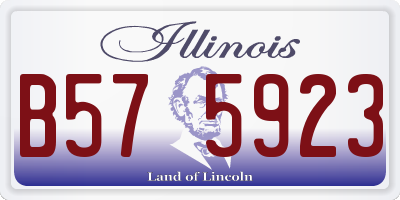 IL license plate B575923