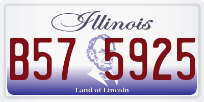IL license plate B575925