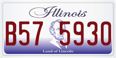 IL license plate B575930