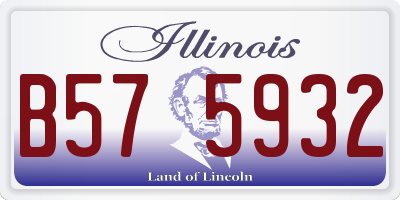 IL license plate B575932