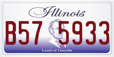 IL license plate B575933