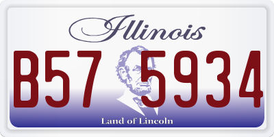 IL license plate B575934