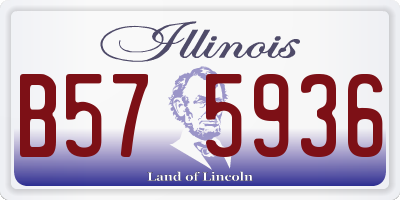 IL license plate B575936