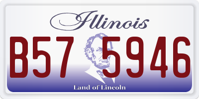 IL license plate B575946