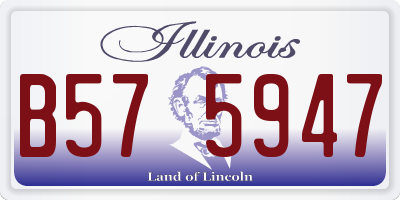 IL license plate B575947