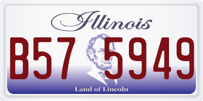 IL license plate B575949