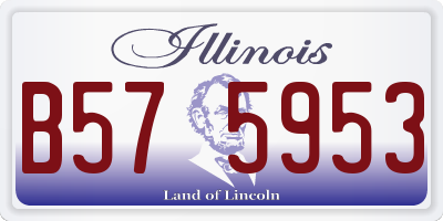 IL license plate B575953