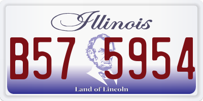 IL license plate B575954