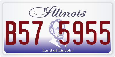 IL license plate B575955