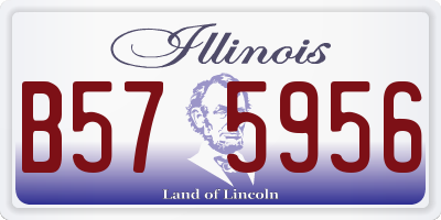 IL license plate B575956