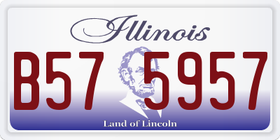IL license plate B575957