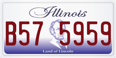 IL license plate B575959