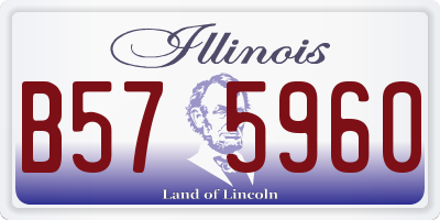 IL license plate B575960