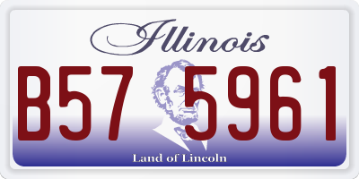 IL license plate B575961