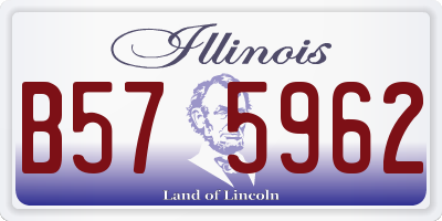 IL license plate B575962