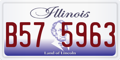 IL license plate B575963