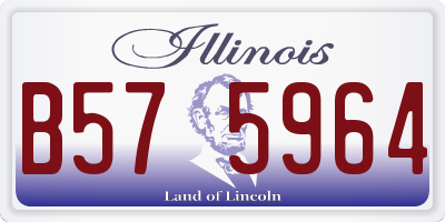IL license plate B575964